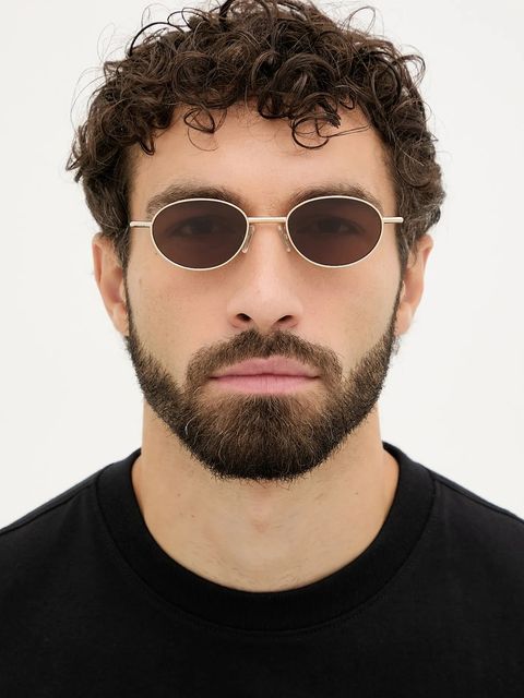 Alexander McQueen okulary przeciwsłoneczne kolor złoty AM0523S