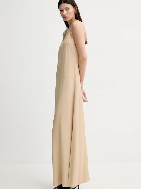 Filippa K sukienka kolor beżowy maxi rozkloszowana 31176 - zdjęcie produktu nr 1