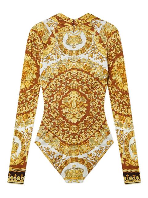 Versace baroque-print long-sleeve blouse - Yellow - zdjęcie produktu nr 2
