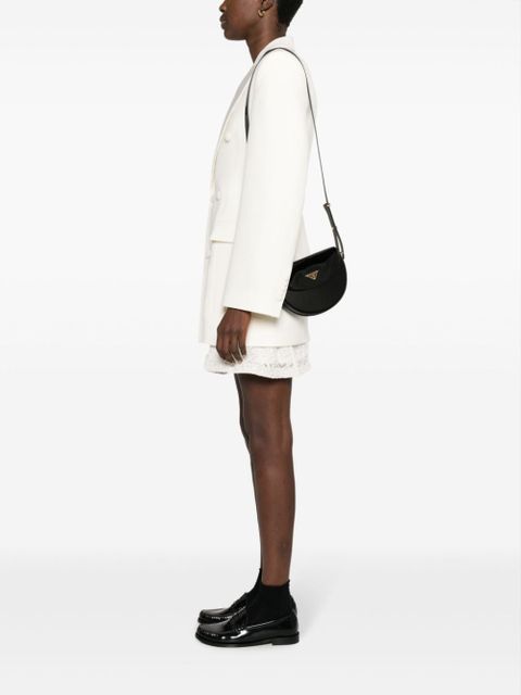 Prada triangle-logo patent leather shoulder bag - Black - zdjęcie produktu nr 2