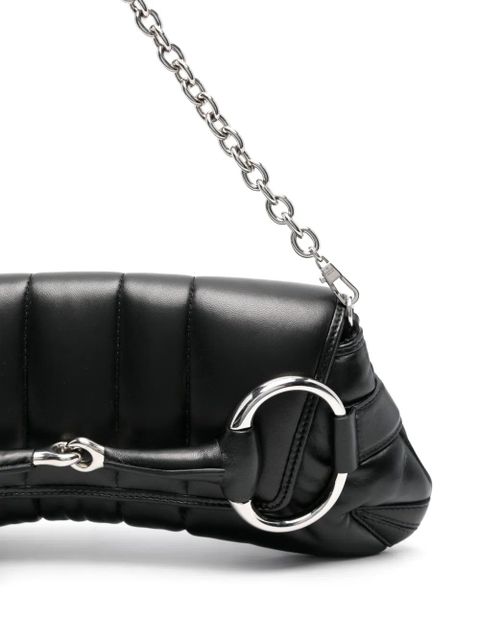 Gucci medium Horsebit Chain shoulder bag - Black