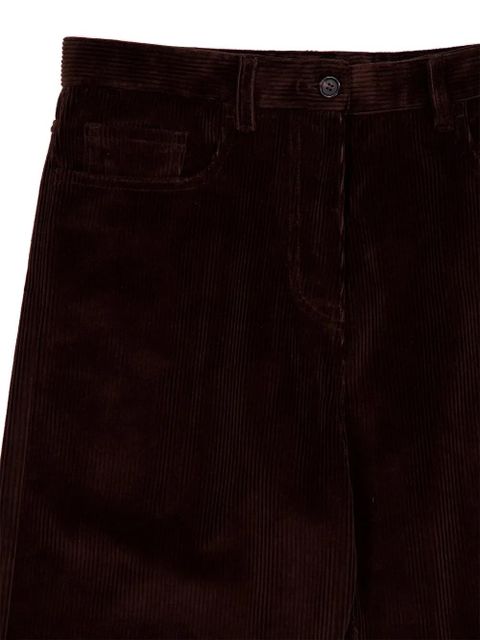 Miu Miu wide-leg corduroy-texture trousers - Brown