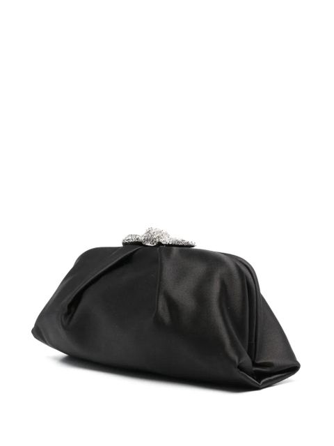 Aquazzura Very Bow Tie Crystal clutch bag - Black - zdjęcie produktu nr 2
