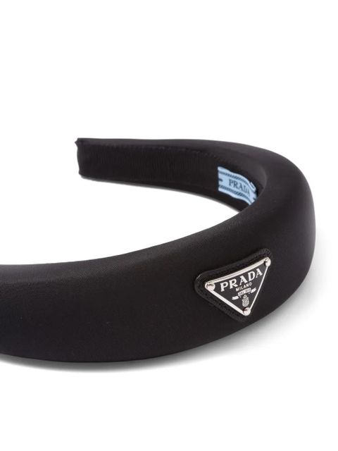 Prada Re-Nylon triangle-logo headband - Black - zdjęcie produktu nr 2