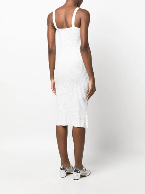Missoni sequin-embellished ribbed dress - White