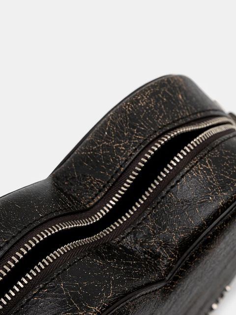 AMBUSH torebka Crackle Heart Shoulder Bag kolor czarny BWNN006F24LEA0011000