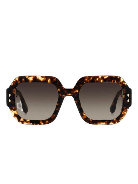 Isabel Marant Eyewear geometric-frame tortoiseshell sunglasses - Brown