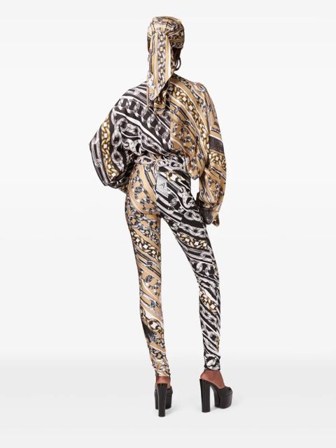 AREA Crystal Link blouse - Black