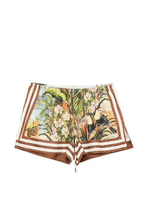 ALEMAIS Toucan Tango print shorts - Brown - zdjęcie produktu nr 1