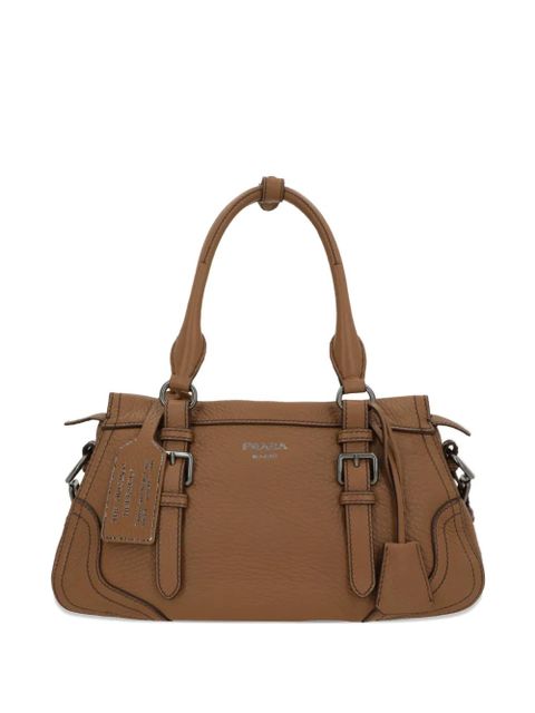 Prada buckle leather tote bag - Brown - zdjęcie produktu nr 1