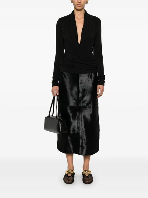 TOTEME A-line midi skirt - Black