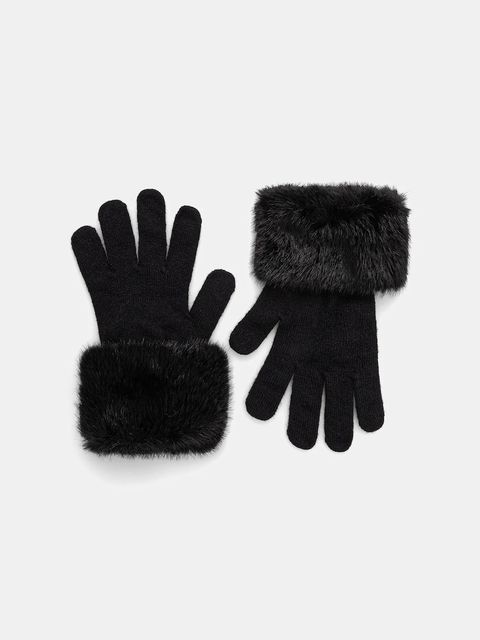 Guess rękawiczki SHAIDA damskie kolor czarny AW5410 POL02 - zdjęcie produktu nr 1