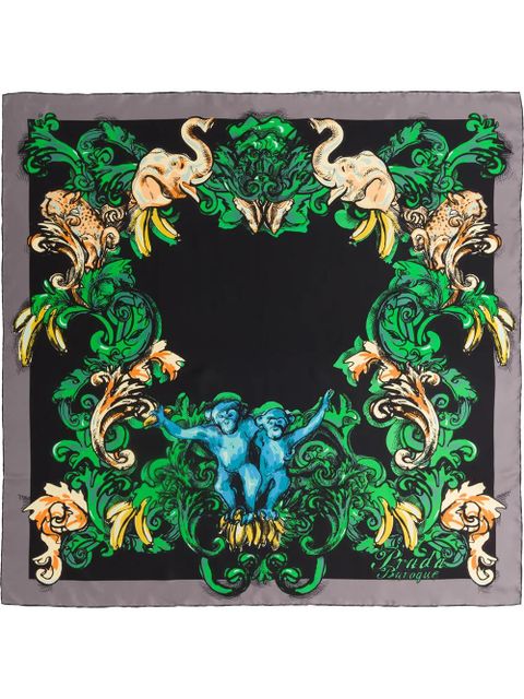 Prada Baroque print foulard - Black - zdjęcie produktu nr 2