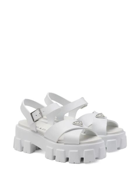 Prada triangle-logo platform sandals - White - zdjęcie produktu nr 2