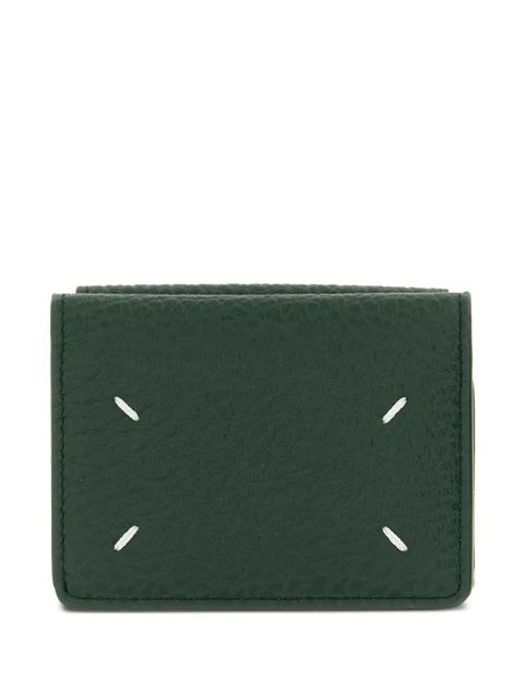 Maison Margiela four-stitches embossed-grain wallet - Green - zdjęcie produktu nr 1
