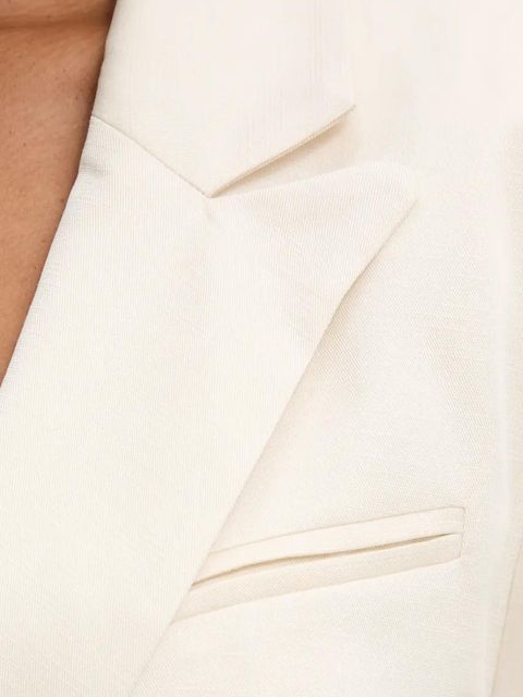 Answear.LAB marynarka kolor beżowy jednorzędowa gładka