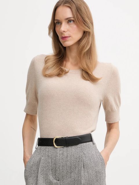 United Colors of Benetton sweter damski kolor beżowy lekki 1002D10D2 - zdjęcie produktu nr 1