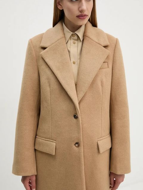 2NDDAY płaszcz z domieszką wełny Miguel kolor beżowy przejściowy 2245110123