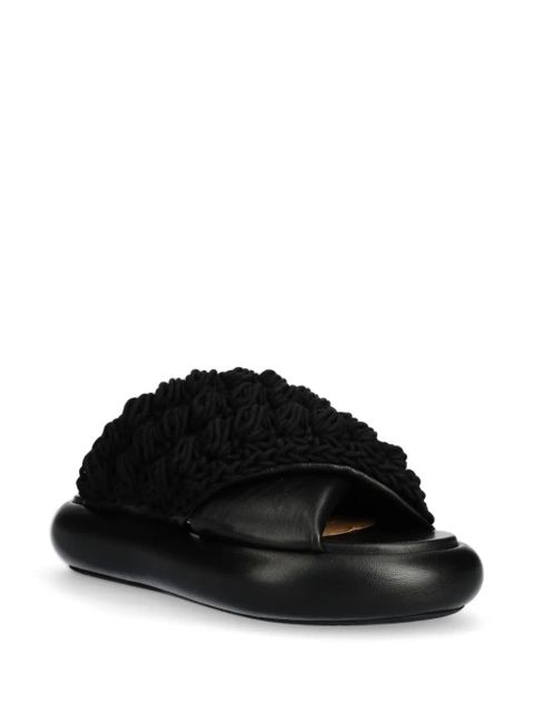 JW Anderson Crochet Twister slides - Black - zdjęcie produktu nr 2