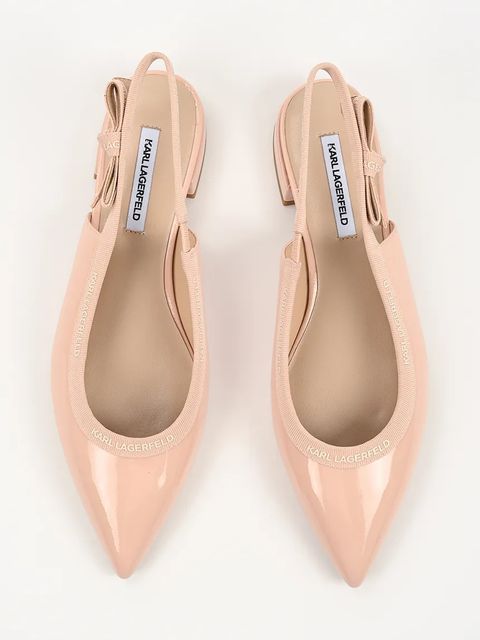 Karl Lagerfeld baleriny skórzane Kerrie