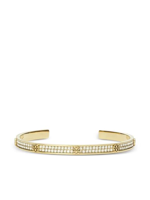Tory Burch Icon pavé cuff bracelet - Gold - zdjęcie produktu nr 1