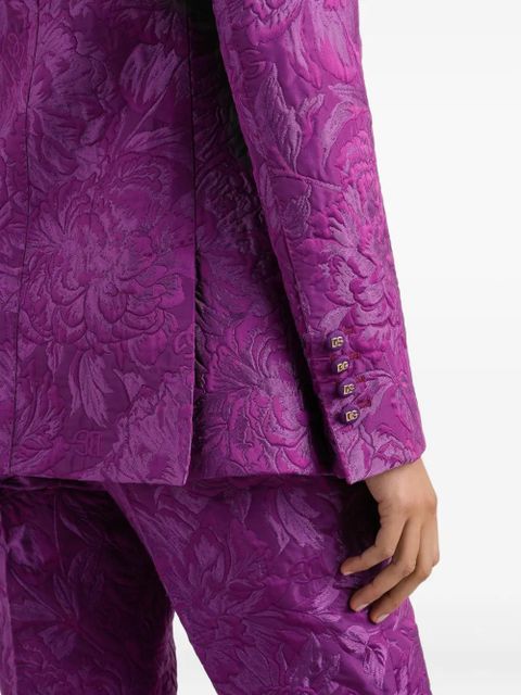 Dolce & Gabbana DNA floral-brocade blazer - Purple