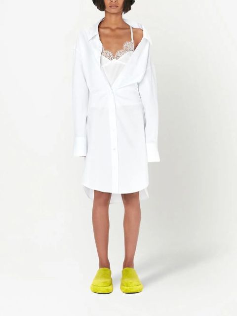 JW Anderson lace-detail shirt dress - White - zdjęcie produktu nr 2