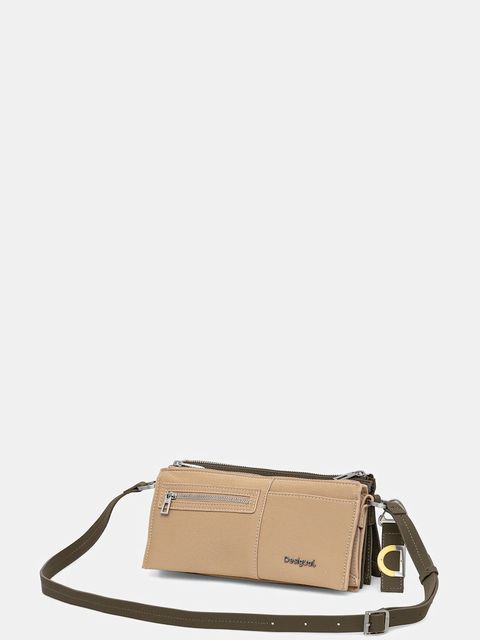 Desigual torebka DELTA NOVA SILVER kolor beżowy 25WAXPAF