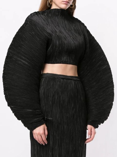 Cult Gaia Mala plissé top - Black