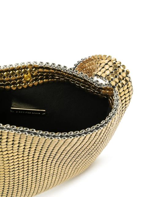 Rabanne Pixel metallic-finish shoulder bag - Gold