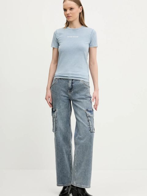 Guess Originals jeansy damskie medium waist W4GG19 D4ON0