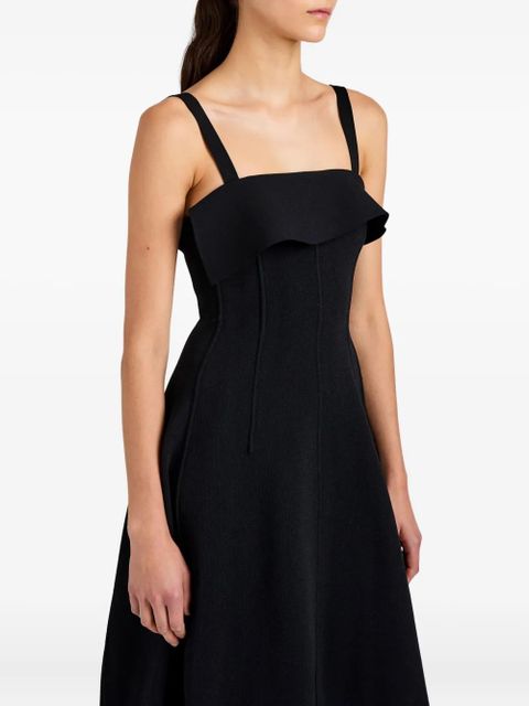 Proenza Schouler Blanca ruffled midi dress - Black