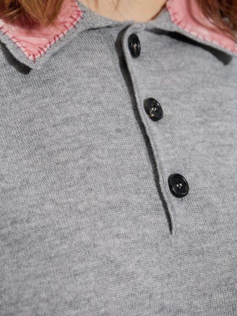 Marni jersey polo top - Grey