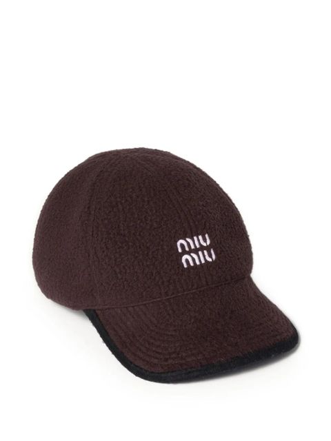 Miu Miu fleece baseball cap - Brown