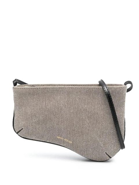 Manu Atelier Curve leather shoulder bag - Grey - zdjęcie produktu nr 1