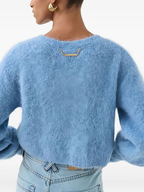 Aje Celine buttoned cardigan - Blue