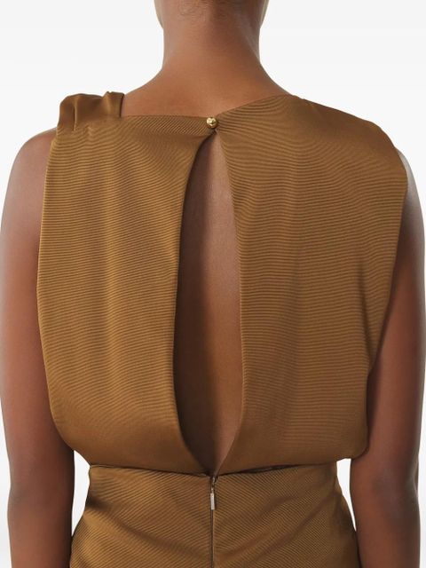 Lanvin twisted-detail sleeveless midi dress - Brown