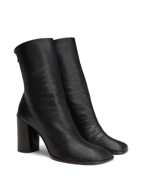 LEMAIRE 80mm Anatomic zip-detail block-heel boots - Brown