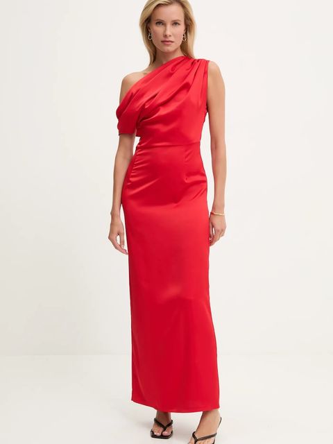 Answear.LAB sukienka kolor czerwony maxi rozkloszowana - zdjęcie produktu nr 1