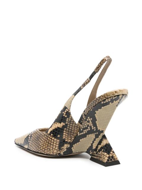 The Attico Cheope 105mm leather pumps - Neutrals