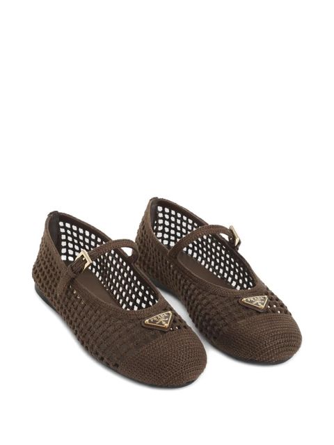 Prada openwork ballerina shoes - Brown - zdjęcie produktu nr 2