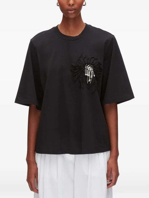 3.1 Phillip Lim appliqué T-shirt - Black - zdjęcie produktu nr 2