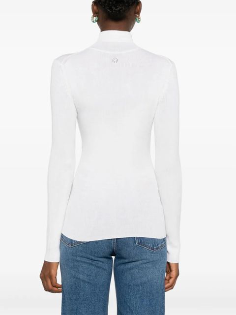 Maje roll-neck wool-silk sweater - Neutrals