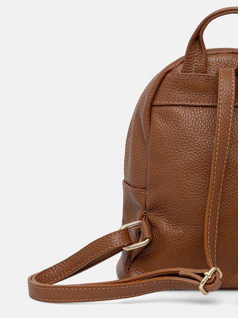 Answear.LAB plecak skórzany damski kolor brązowy mały gładki - zdjęcie produktu nr 2