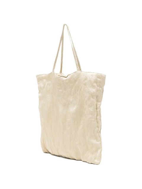 Alysi crinkled-effect tote bag - Neutrals - zdjęcie produktu nr 2