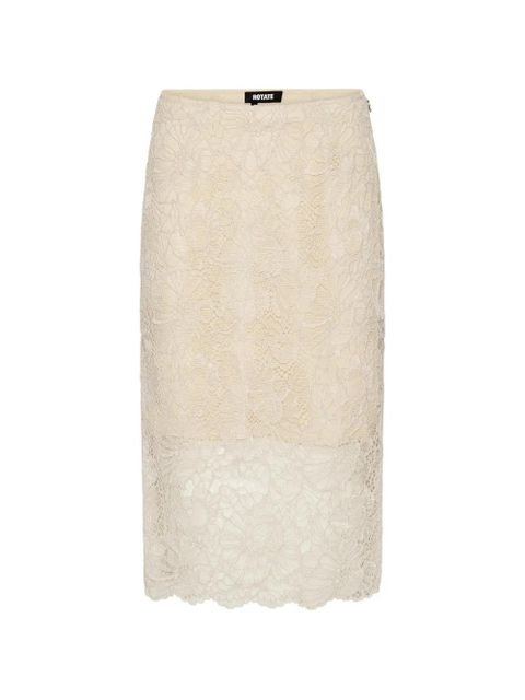 ROTATE BIRGER CHRISTENSEN lace midi skirt - Neutrals - zdjęcie produktu nr 1