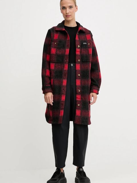 Columbia kurtka koszulowa Wildest Venture kolor czerwony przejściowa 2136171