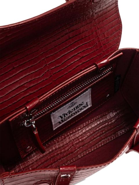 Vivienne Westwood mini Bettina crocodile-effect tote bag - Red