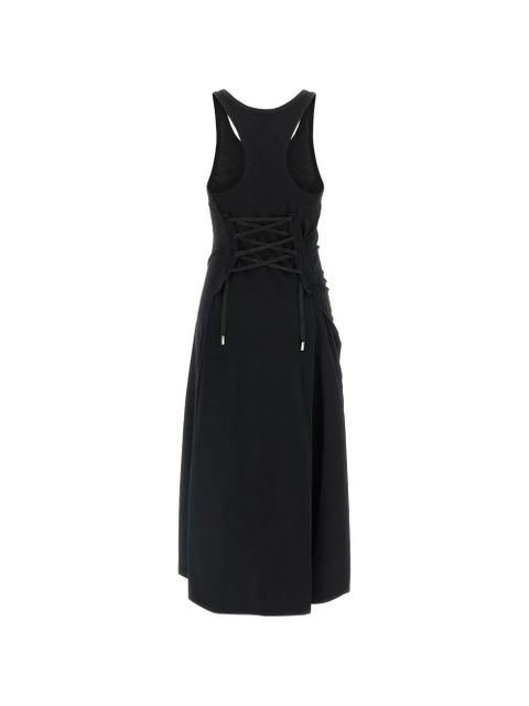 Alexander McQueen corset logo-embroidery dress - Black - zdjęcie produktu nr 2