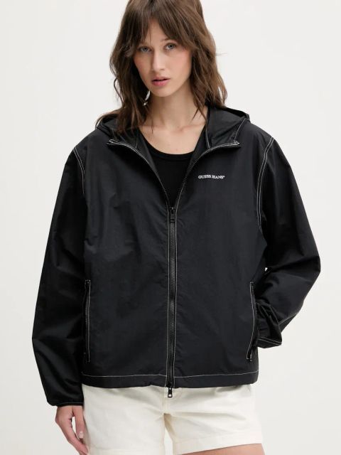 Guess Jeans kurtka kolor czarny przejściowa W5GL29 WH8N2